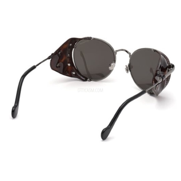 MONCLER BLAZON ANTHRACITE ROUND POLARIZED UNISEX SUNGLASSES ML 0182 - Picture 5 of 8